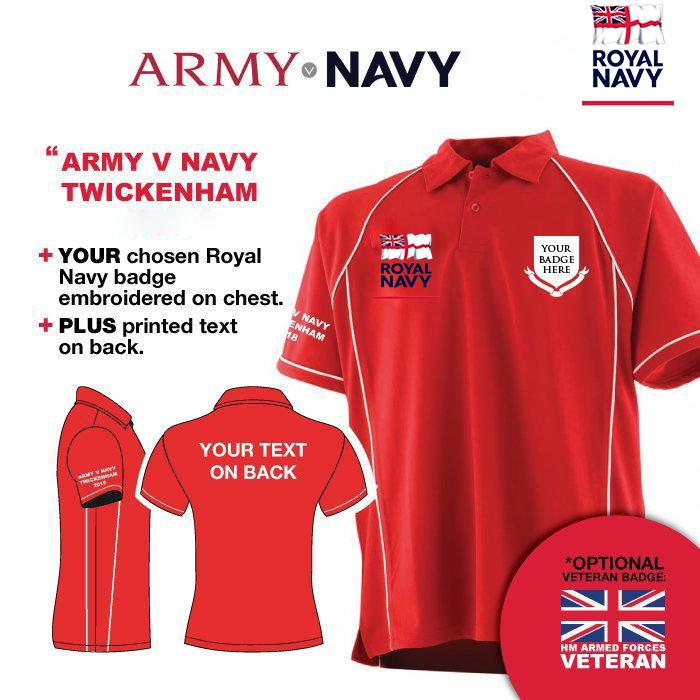 Polo Shirt (Performance) - Army V Navy 2019 Royal Navy Units Men's Performance Polo Shirt