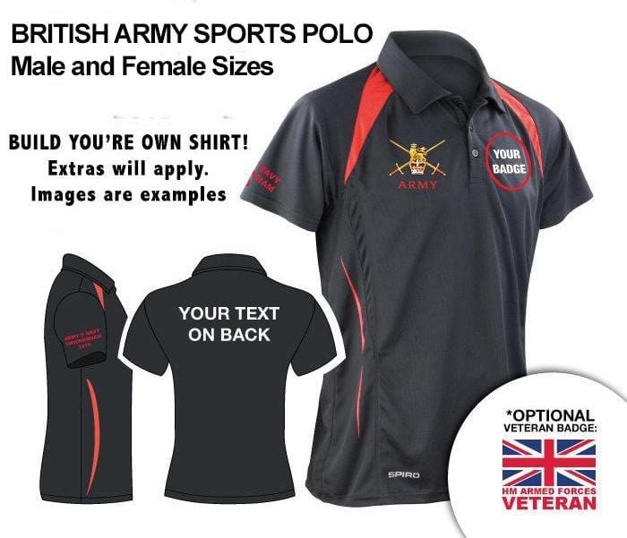 Polo Shirt (Performance) - British Army UNITS Unisex Sports Performance Polo Shirt