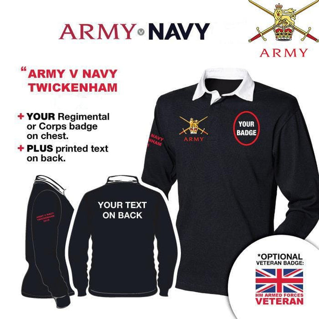 Rugby Shirts - Army V Navy 2019 British Army Long Sleeve Rugby Shirt