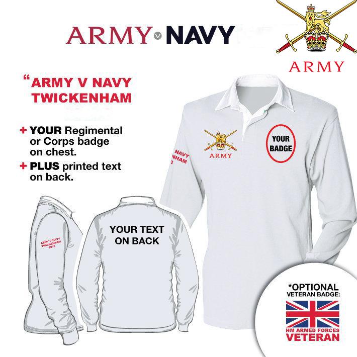 Rugby Shirts - Army V Navy 2019 British Army Long Sleeve Rugby Shirt