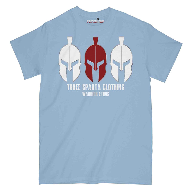 Three Sparta Warrior Ethos White OPS Military Printed T-Shirt