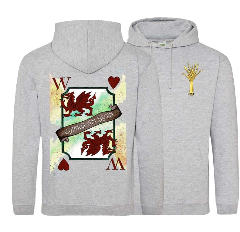 Wales Forever Playing Card Art Double Side Printed Hoodie